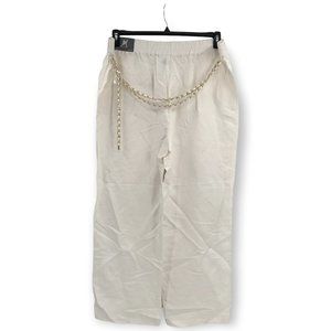 *JM Collection Women's Plus Size 2X White Linen Casual Dress Pants